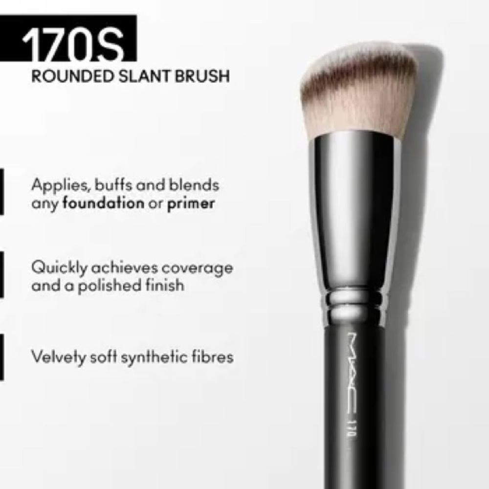 170S Mac Cosmetics Rounded Slant Brush Brand New Authentic - Picture 2 of 7